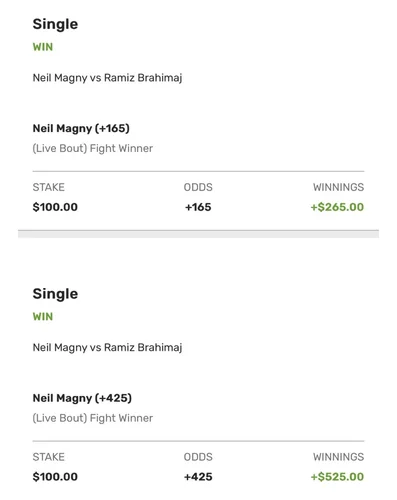 Settled winning bet slip 2 of 7